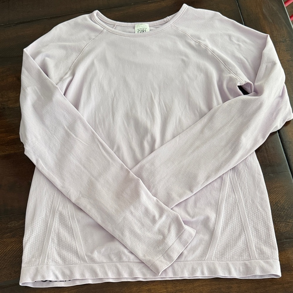 Athleta Kids Long Sleeve Power Up Top - Light Purple